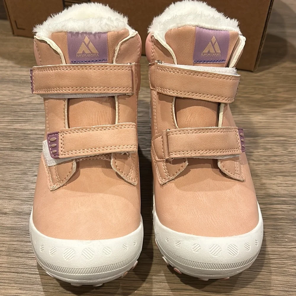 Mishansha Kids Boots in Pink And Purple, With Fur!